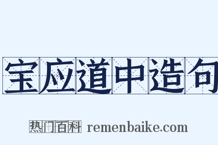 宝应道中造句是什么意思的图片